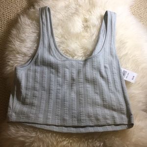 Pacsun light grey cropped tank top size small